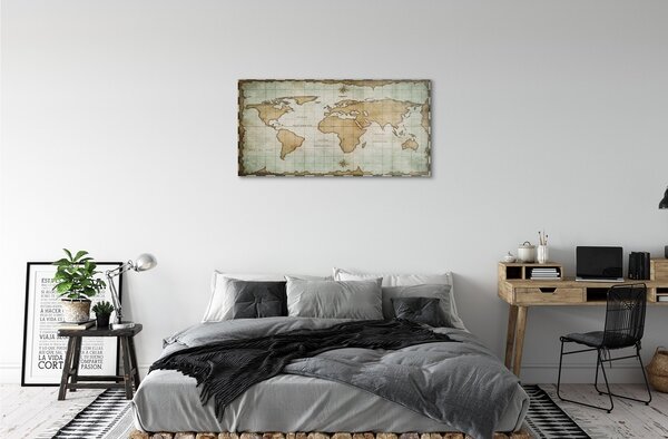 Sklenený obraz spálené mapa 100x50 cm 2 Prívesky