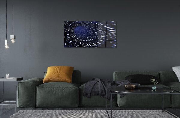 Sklenený obraz Blue 3d tunel 100x50 cm 2 Prívesky