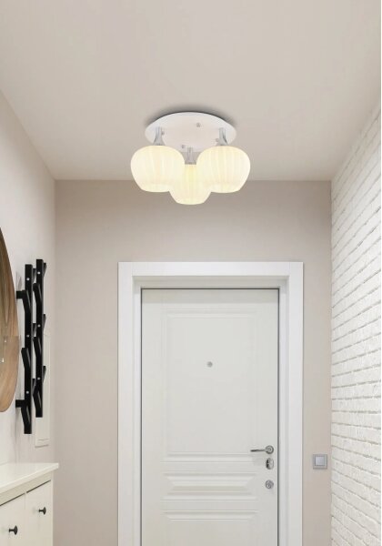 Globo 15548-3DW - Prisadený luster MAXY 3xE27/40W/230V biela
