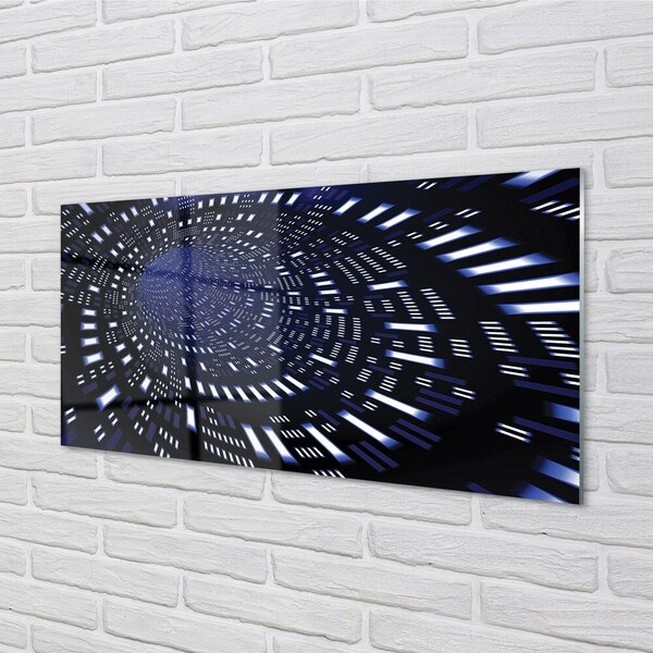 Sklenený obraz Blue 3d tunel 100x50 cm 2 Prívesky