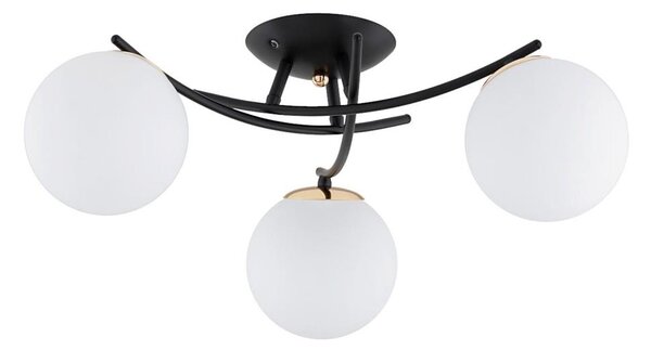 Prisadený luster SAVI 3xE14/10W/230V čierna/zlatá