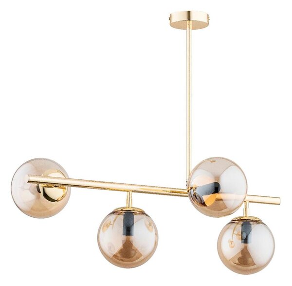 Luster na tyči LUNGO 4xE14/10W/230V zlatá