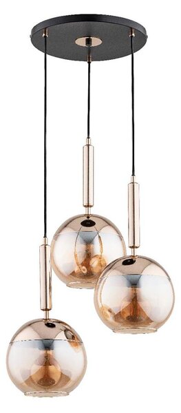 Luster na lanku VOLDA 3xE27/15W/230V pr. 52 cm mosadz