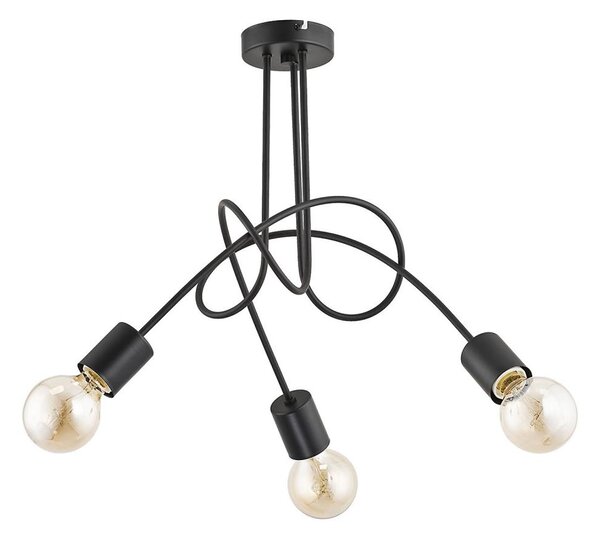 Prisadený luster TANGO 3xE27/15W/230V čierna