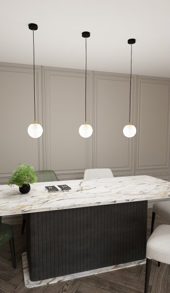 Luster na lanku ROYAL 1xE14/10W/230V pr. 14 cm čierna