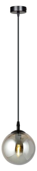 Luster na lanku COSMO 1xE14/10W/230V pr. 14 cm čierna/šedá