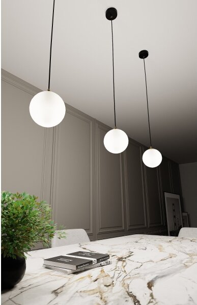 Luster na lanku ROYAL 1xE14/10W/230V pr. 14 cm čierna