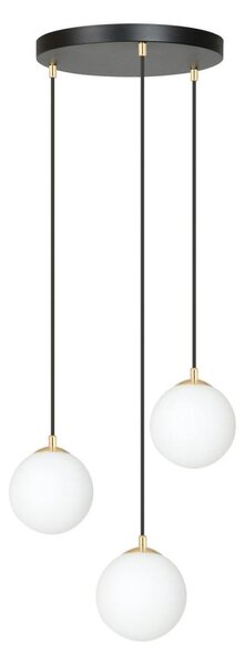 Luster na lanku ROYAL 3xE14/10W/230V pr. 30 cm čierna