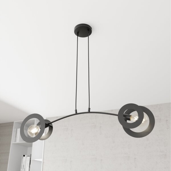 Luster na lanku EUFORIA 2xE27/15W/230V čierna