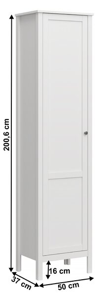 KONDELA Regál 1D, biela, OLJE