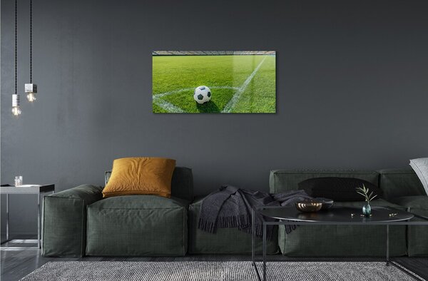 Obraz na skle Futbalový štadión trávy 100x50 cm 2 Prívesky