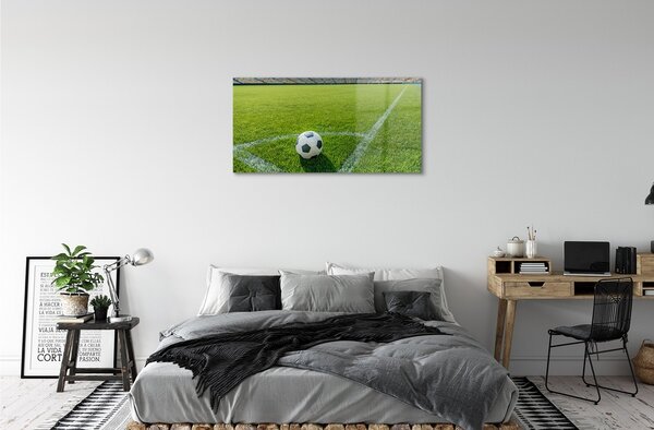 Obraz na skle Futbalový štadión trávy 100x50 cm 2 Prívesky