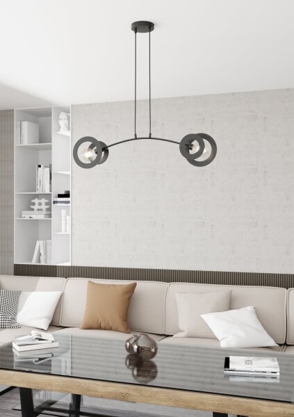 Luster na lanku EUFORIA 2xE27/15W/230V čierna