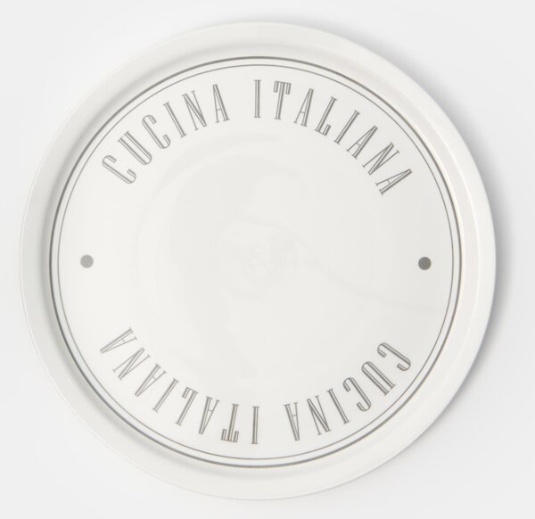 Sinsay - Keramický tanier s nápisom Cucina Italiana - viacfarebná