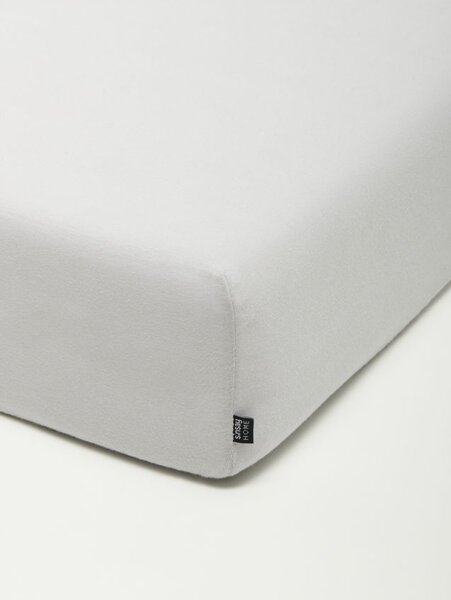 Sinsay - Bavlnené posteľné prestieradlo s gumičkou - svetlošedá