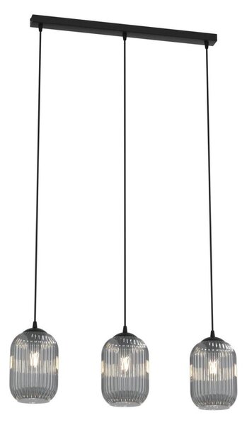 Luster na lanku VERDI 3xE27/15W/230V čierna/šedá