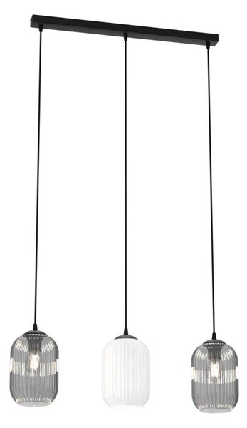 Luster na lanku VERDI 3xE27/15W/230V čierna/šedá/biela