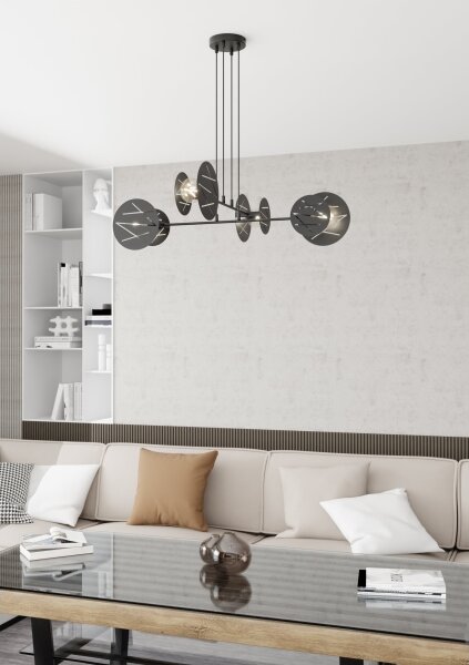 Luster na lanku XOTIC 4xE27/15W/230V čierna