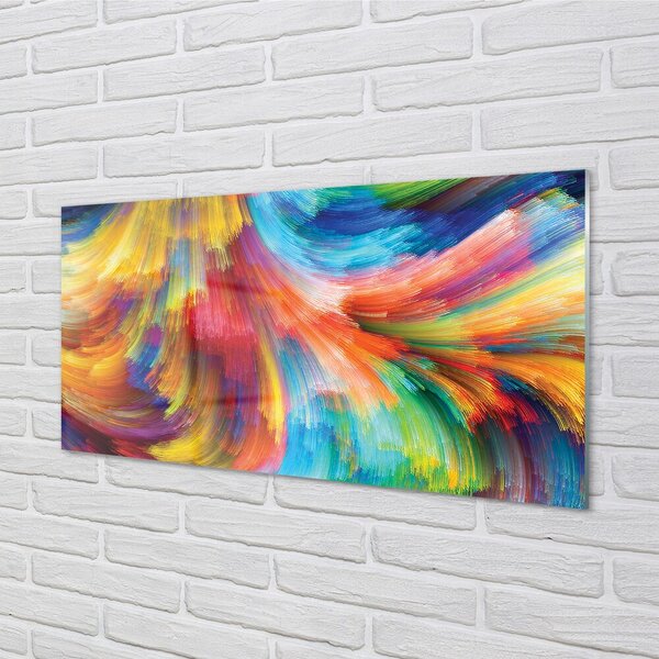 Sklenený obraz Nepravidelné farebné prúžky fraktály 100x50 cm 2 Prívesky