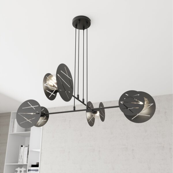 Luster na lanku XOTIC 4xE27/15W/230V čierna