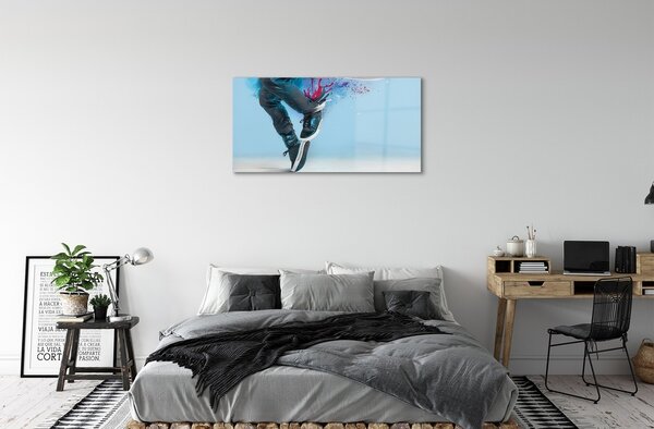 Sklenený obraz Nohy farebné čiapka 100x50 cm 2 Prívesky