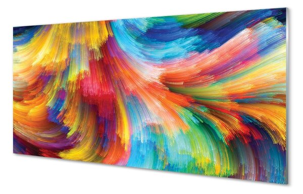 Sklenený obraz Nepravidelné farebné prúžky fraktály 100x50 cm 2 Prívesky
