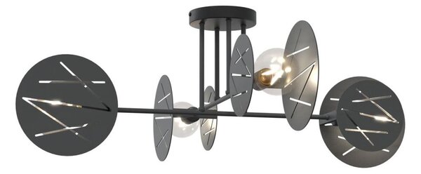 Luster na tyči FRICK 4xE27/15W/230V čierna