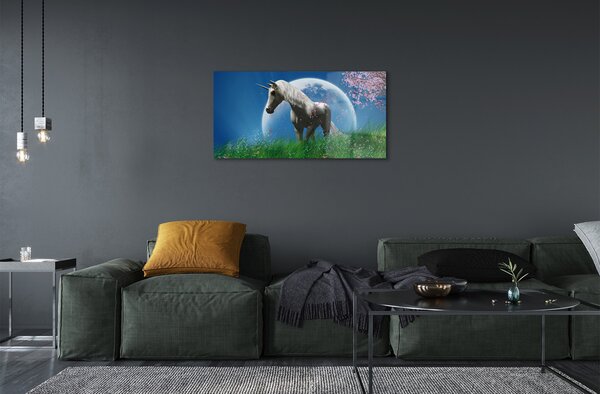 Sklenený obraz Pole jednorožec moon 100x50 cm 2 Prívesky