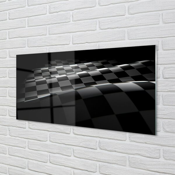 Sklenený obraz checker vlajky 100x50 cm 2 Prívesky