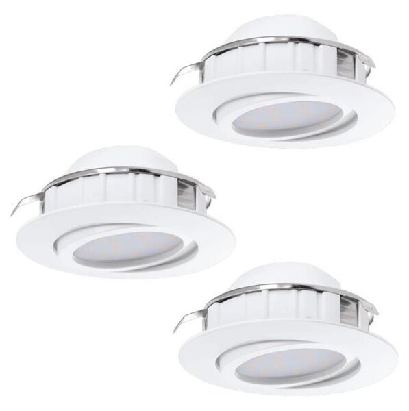 Eglo 78755 - SADA 3x LED Podhľadové svietidlo PINEDA LED/6W/230V 3000K biela