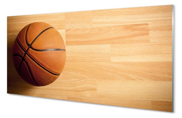 Obraz na skle Loptu do koša na podlahe 100x50 cm 2 Prívesky
