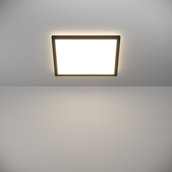 Eglo 901456-LED St. kúpeľ. svietidlo ROVITO-R 17,6W/230V 39x39cm IP44 čierna + DO