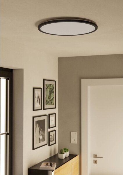 Eglo 901455-LED St. kúpeľ. svietidlo ROVITO-R 16,8W/230V pr.50cm IP44 čierna + DO