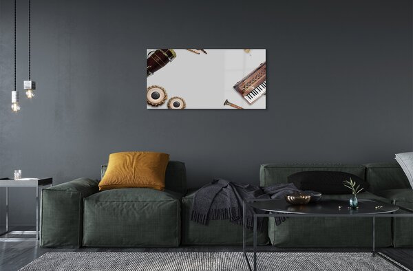 Obraz na skle nástroje 100x50 cm 2 Prívesky