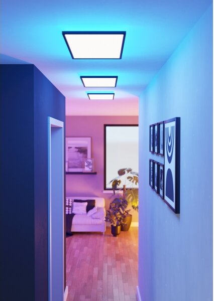 Eglo 901469-LED RGBW St. kúpeľ. svietidlo ROVITO-Z 17,2W/230V 30x57cm IP44 čierna