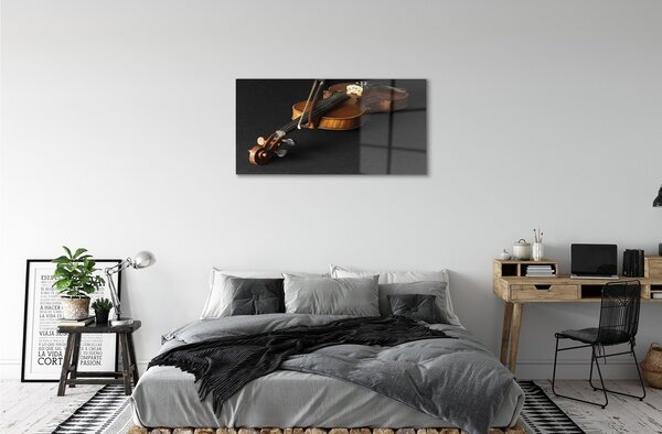 Obraz na skle husle 100x50 cm 2 Prívesky