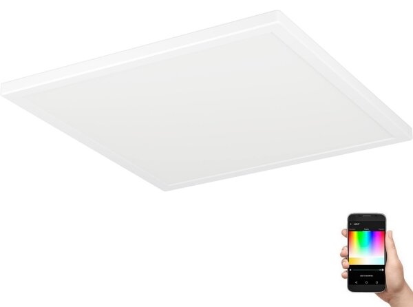 Eglo 901475 -LED RGBW St. kúpeľ. svietidlo ROVITO-Z 17,6W/230V 39x39cm IP44 biela