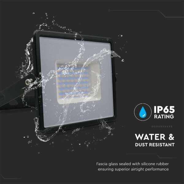 LED Reflektor LED/50W/230V 6500K IP65 čierna