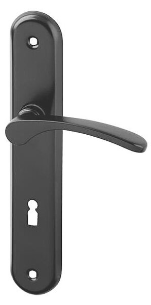 Dverové kovanie ACT Viola (čierná), kľučka-kľučka, Otvor pre obyčajný kľúč BB, AC-T Č (čierna), 72 mm