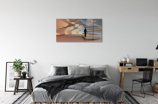 Sklenený obraz schody 3d 100x50 cm 2 Prívesky