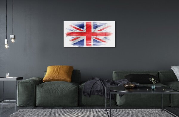 Sklenený obraz Vlajka Veľkej Británie 100x50 cm 2 Prívesky