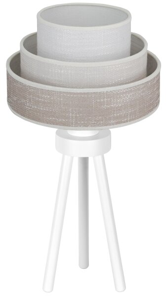Brilagi - Stolná lampa ALASKA LUNETA 1xE27/15W/230V šedá/krémová
