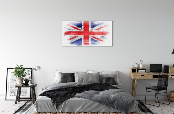 Sklenený obraz Vlajka Veľkej Británie 100x50 cm 2 Prívesky