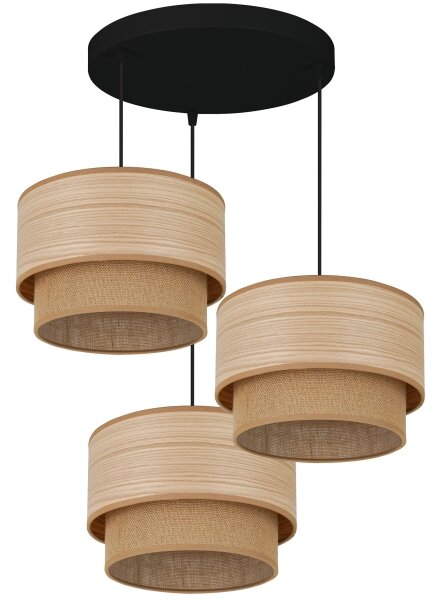 Brilagi - Luster na lanku MONTANA BOHO 3xE27/15W/230V hnedá/čierna