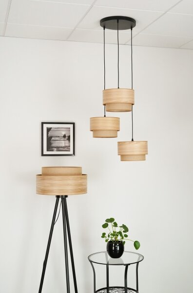 Brilagi - Luster na lanku MONTANA BOHO 3xE27/15W/230V hnedá/čierna