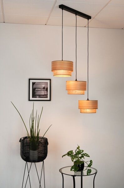 Brilagi - Luster na lanku MONTANA BOHO 3xE27/15W/230V hnedá/čierna