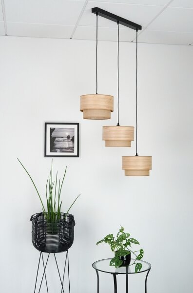 Brilagi - Luster na lanku MONTANA BOHO 3xE27/15W/230V hnedá/čierna