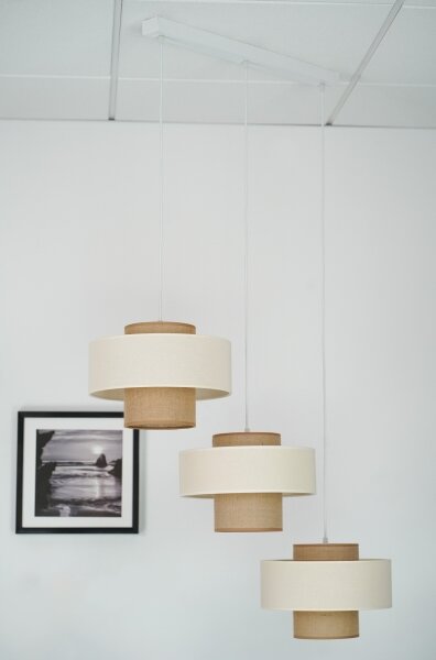 Brilagi - Luster na lanku DALLAS 3xE27/15W/230V hnedá/krémová/biela