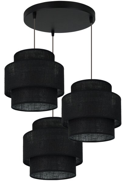 Brilagi - Luster na lanku SPACE YUTE 3xE27/15W/230V čierna