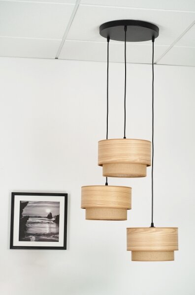 Brilagi - Luster na lanku MONTANA BOHO 3xE27/15W/230V hnedá/čierna